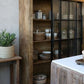 Armoire Vitrine Paris Chic Antique 2 Portes Coulissantes 190x150x45 cm Naturel