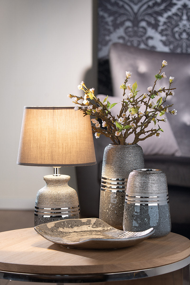 Lampe de table Céramique argentée