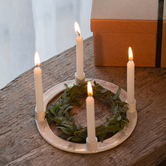 Couronne de bougies « points dorés » - Räder design