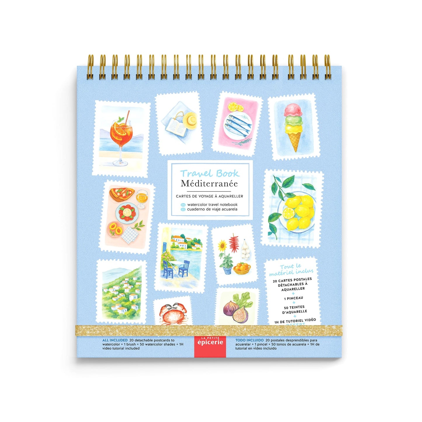 Carnet de Voyage La Petite Epicerie Méditerranée Aquarelle