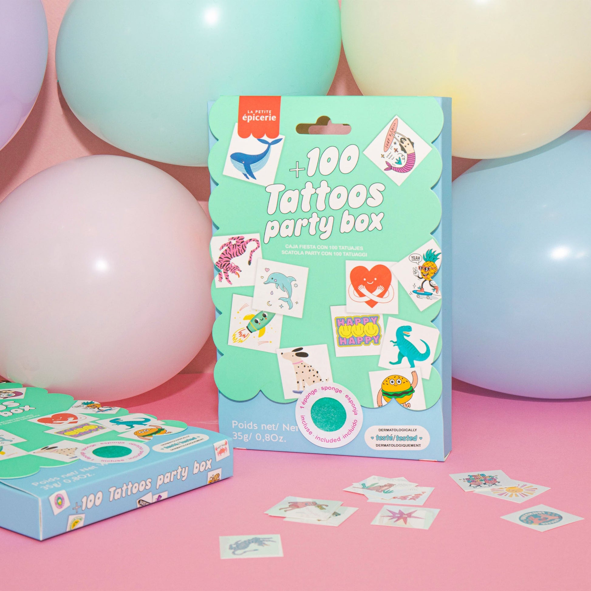 Tattoos Party Box 100 Tatouages Temporaires B2B LPE