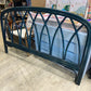 TETE DE LIT ROTIN BAMBOU BLEU NUIT