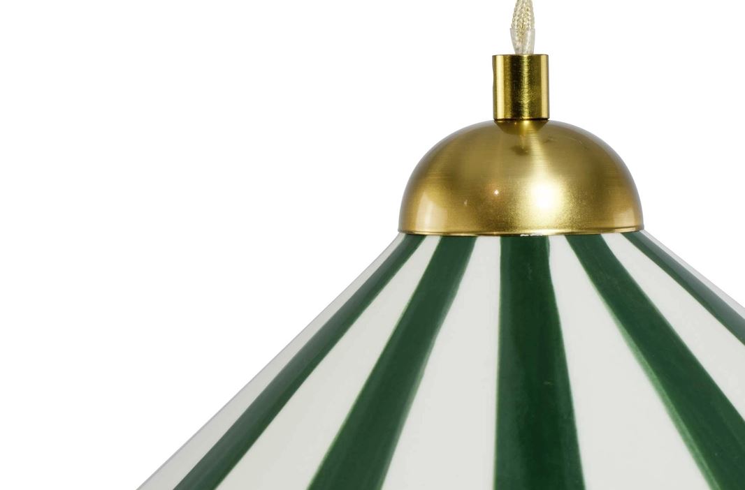 Suspension en céramique bicolore artisanale Praya "vert"