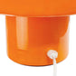 Lampe à poser verre coloré orange style rétro