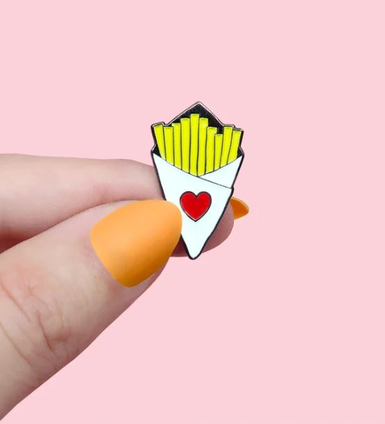 Pin’s “Cornet de frites” - blanc