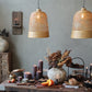 Grande suspension Lampe en bambou tressé