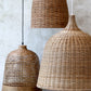 Grande suspension Lampe en bambou tressé