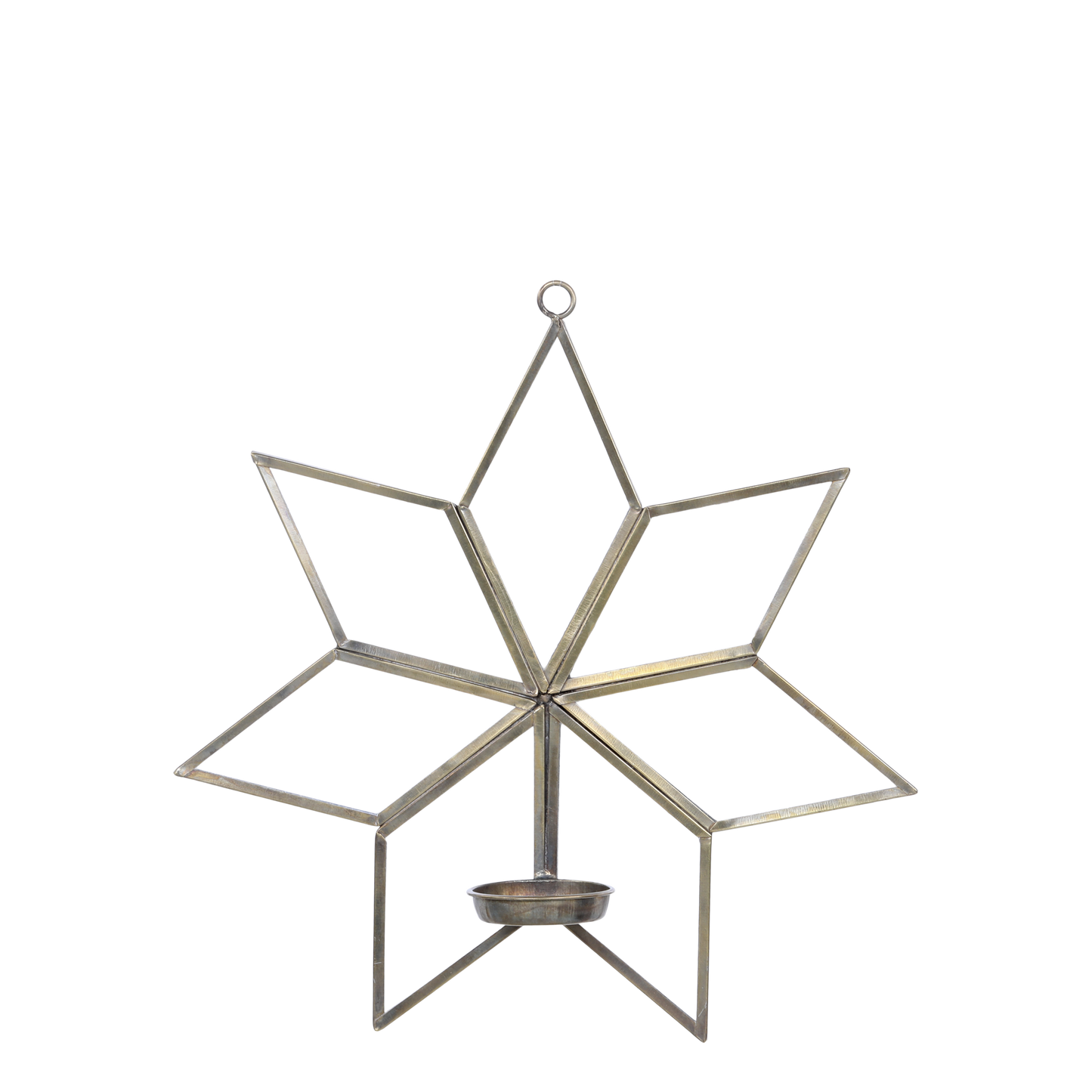 Étoile photophore murale en laiton