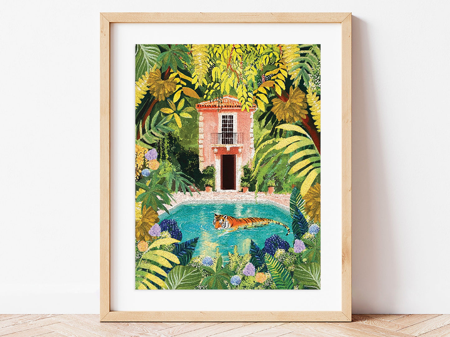 Coffret Peinture au Numéro Tiger Relaxing In My Pool La Petite Epicerie