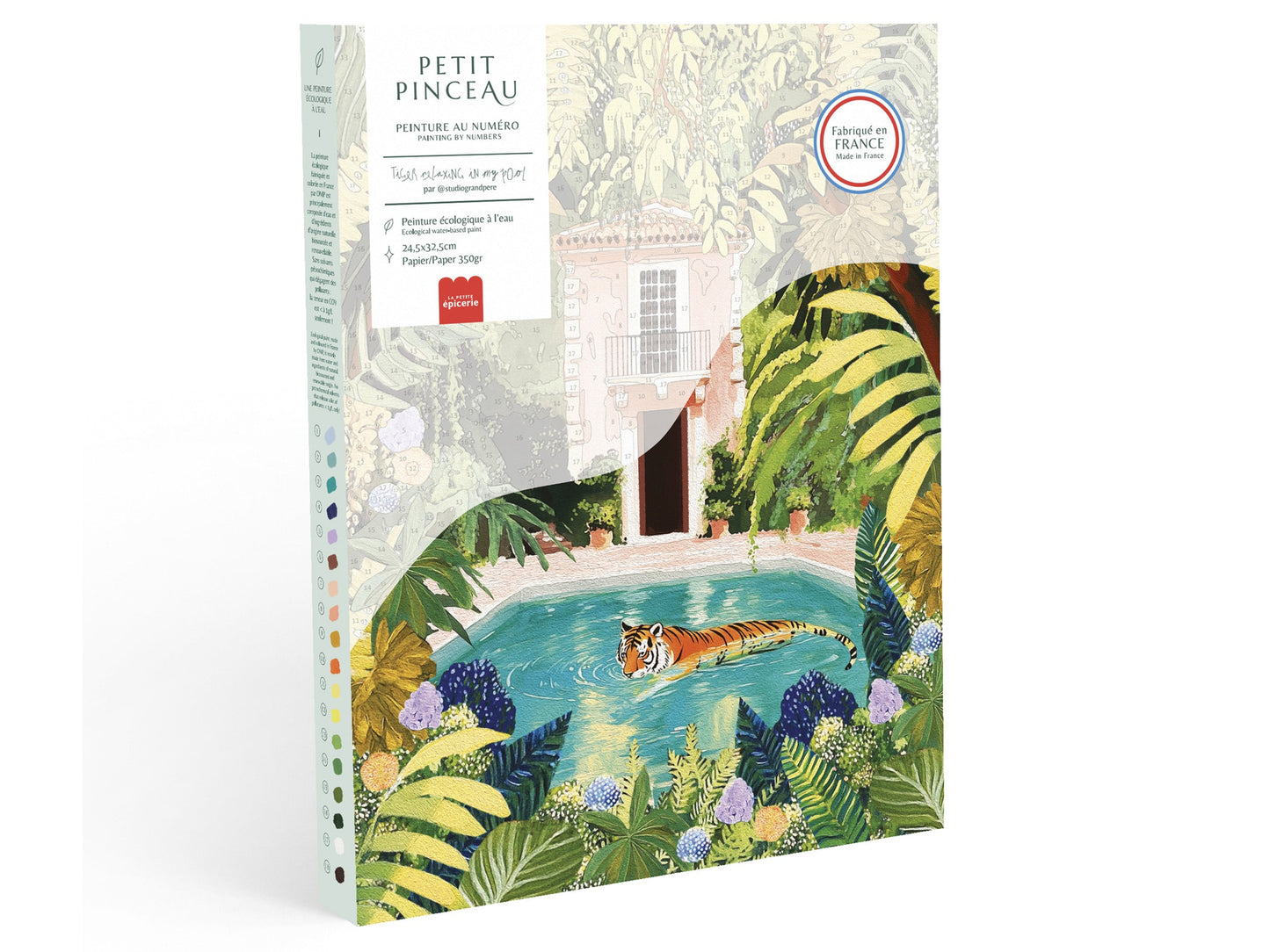 Coffret Peinture au Numéro Tiger Relaxing In My Pool La Petite Epicerie