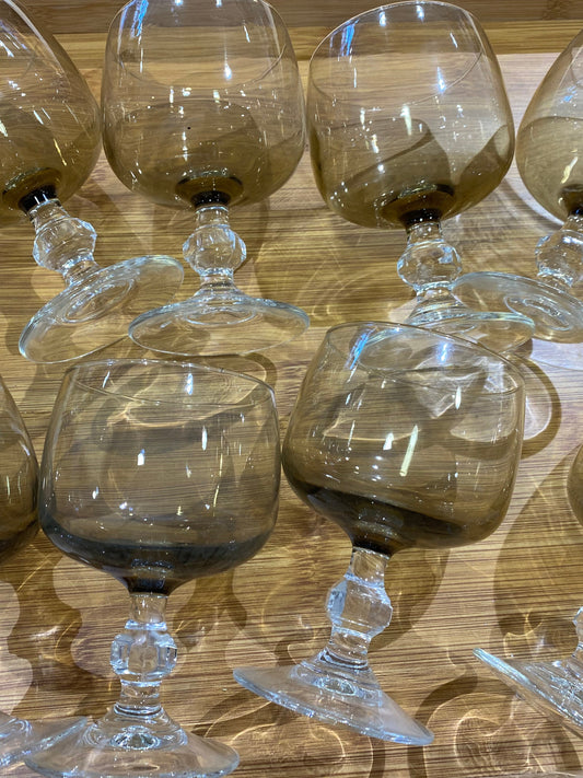Lot de 8 verres à pied fumés - Luminarc Vintage