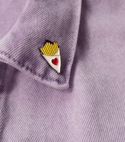 Pin’s “Cornet de frites” - blanc
