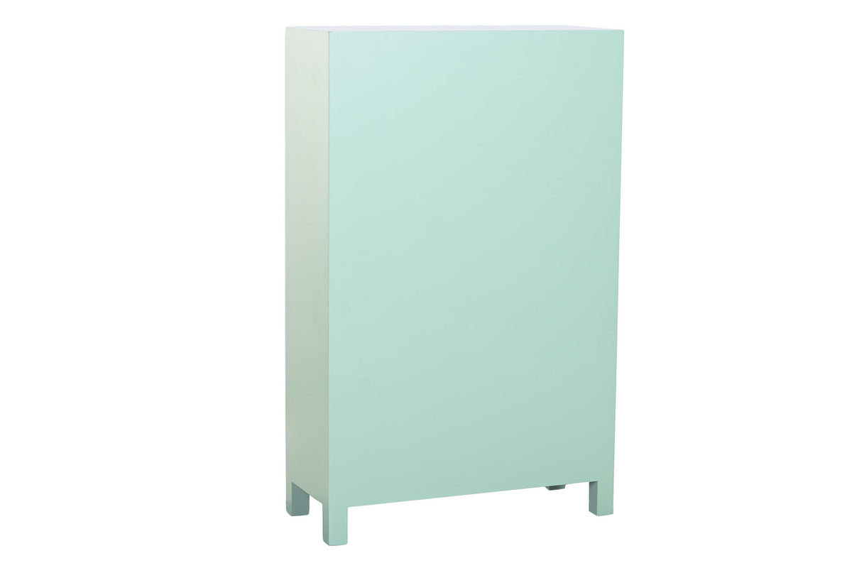 Commode Sapin MDF 63x27x101 cm Vert Menthe