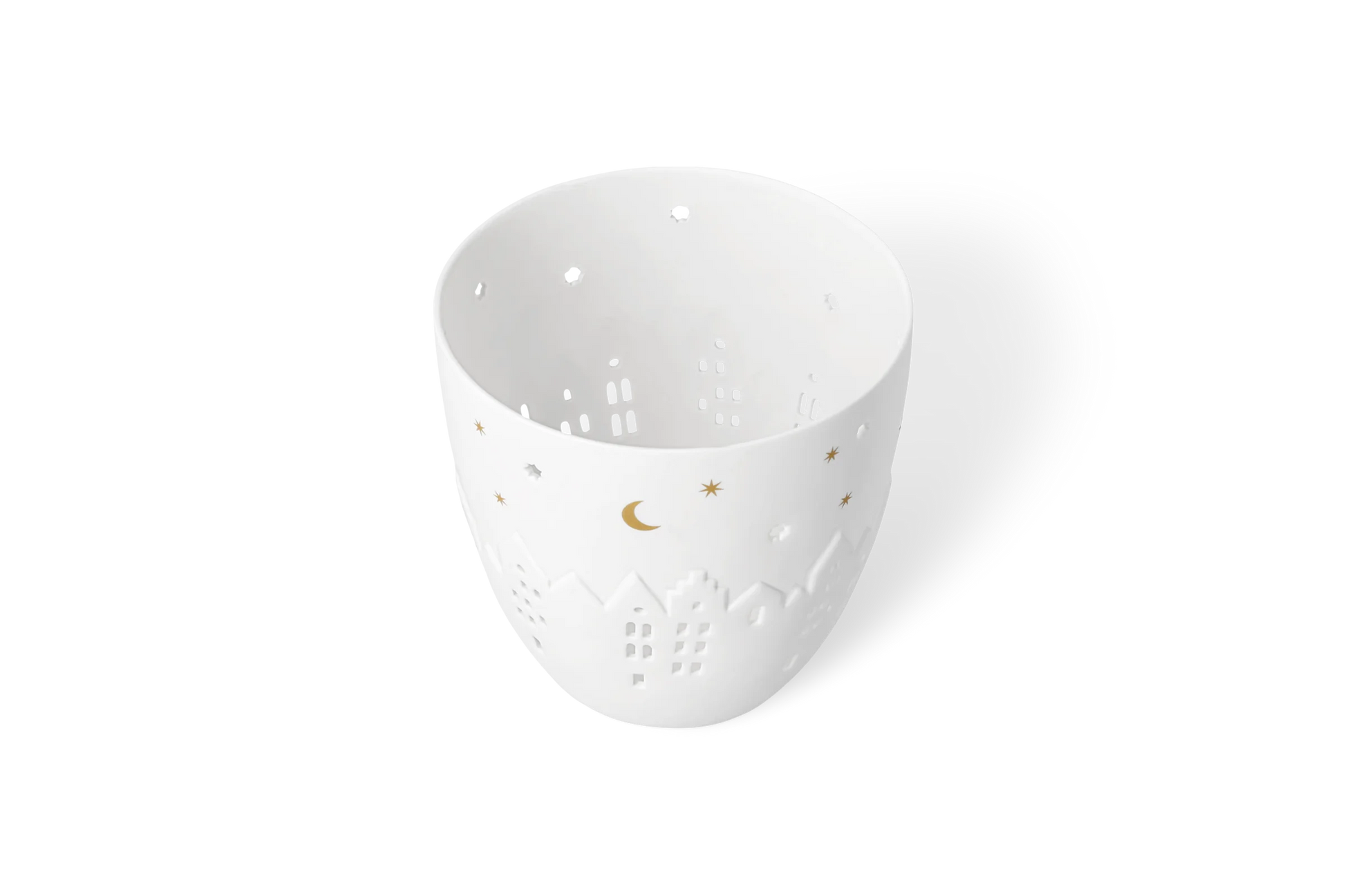 Grand Porte-Bougie Poésie Maisons Porcelaine Blanche räder 92227