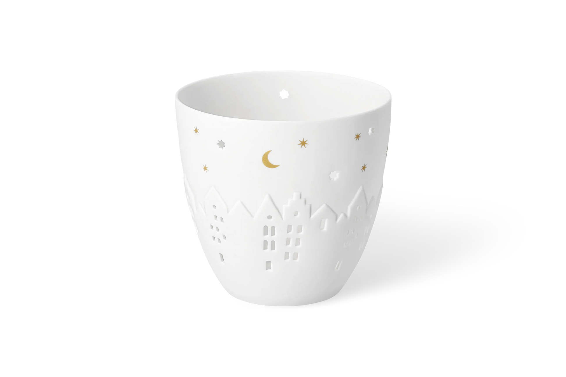 Grand Porte-Bougie Poésie Maisons Porcelaine Blanche räder 92227