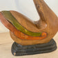 canard déco en bois sculpté