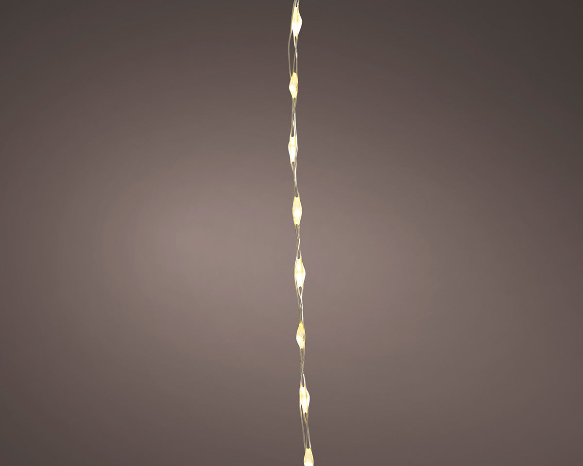 Guirlande lumineuse LED couleur argent 3 M blanc chaud