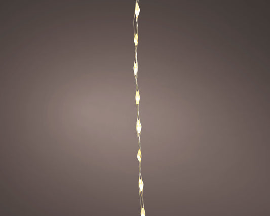 Guirlande lumineuse LED couleur argent 3 M blanc chaud