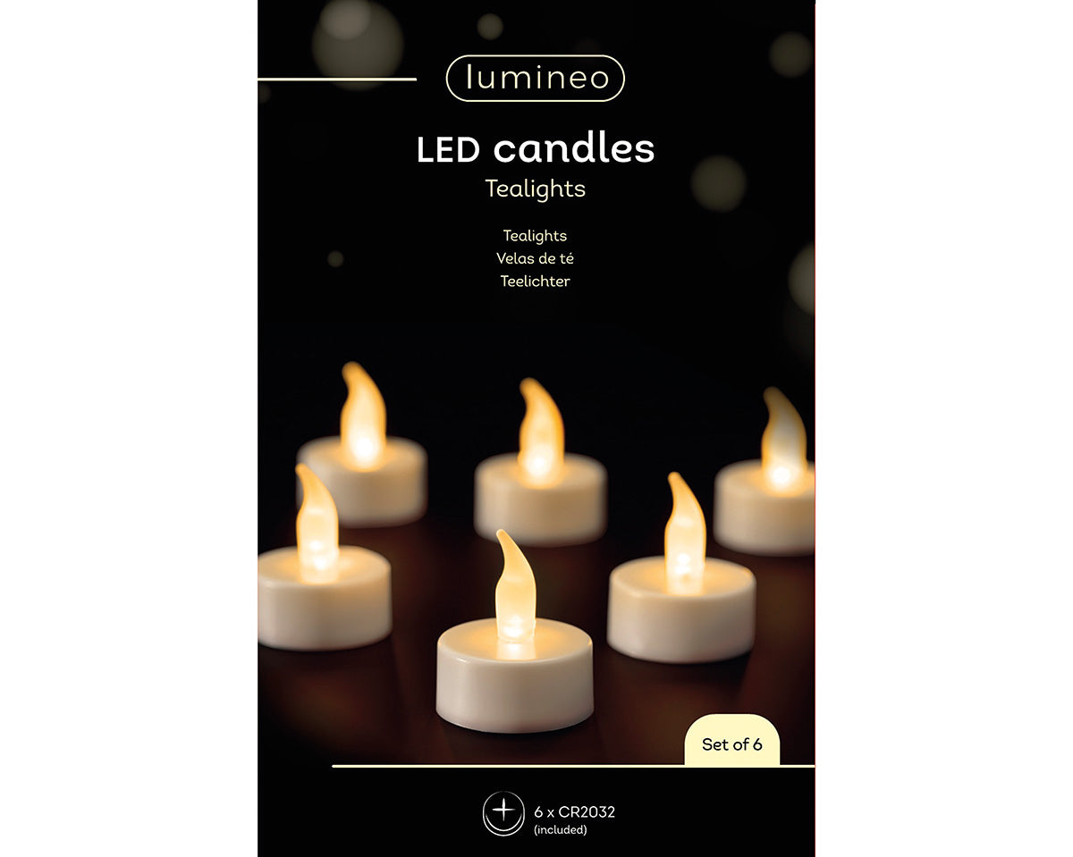 Boite de 6 Bougies Chauffe plat LED blanc