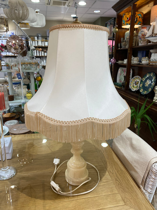 Grande lampe ancienne pied albâtre