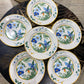 lot de 6 assiettes à dessert "ARA" Japon Hibiscus et Perroquet