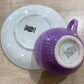 Lot de 4 tasses à café colorées - Digoin Sarreguemines