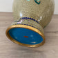 Vase chinois cloisonné décor fleurs et papillons