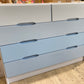 COMMODE 5 TIROIRS DIFFERENTS BLEUS