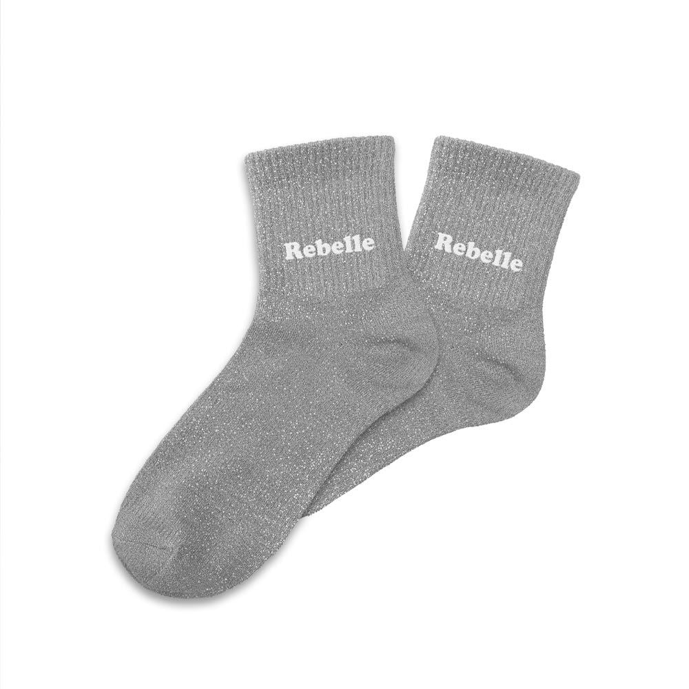 Chaussettes paillettes enfant "rebelle" taille 30-35