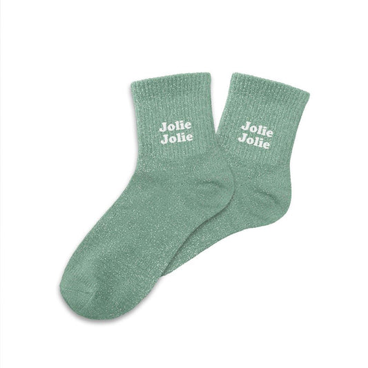 Chaussettes paillettes enfant "jolie jolie" taille 30-35