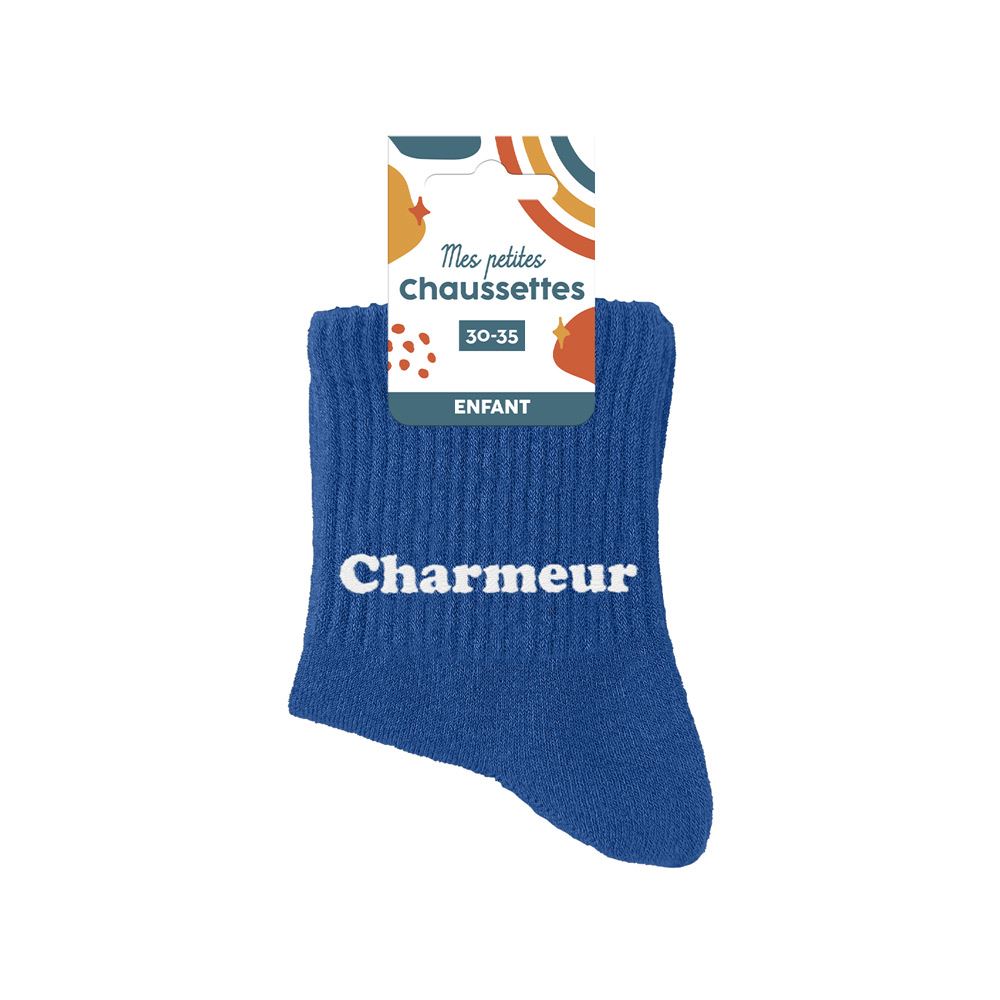 Chaussettes paillettes enfant "charmeur" taille 30-35
