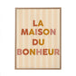 Toile tuftee "maison du bonheur" - 30x40 cm