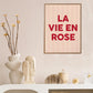 Toile tuftee "la vie en rose" - 30x40 cm