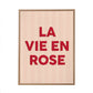 Toile tuftee "la vie en rose" - 30x40 cm