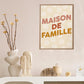 Toile tuftee "maison de famille" - 30x40 cm