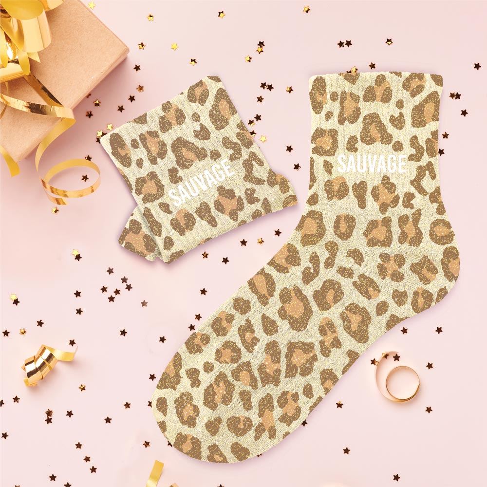 Chaussettes paillettes "SAUVAGE"