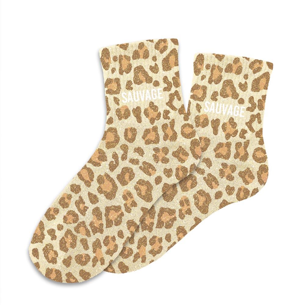 Chaussettes paillettes "SAUVAGE"