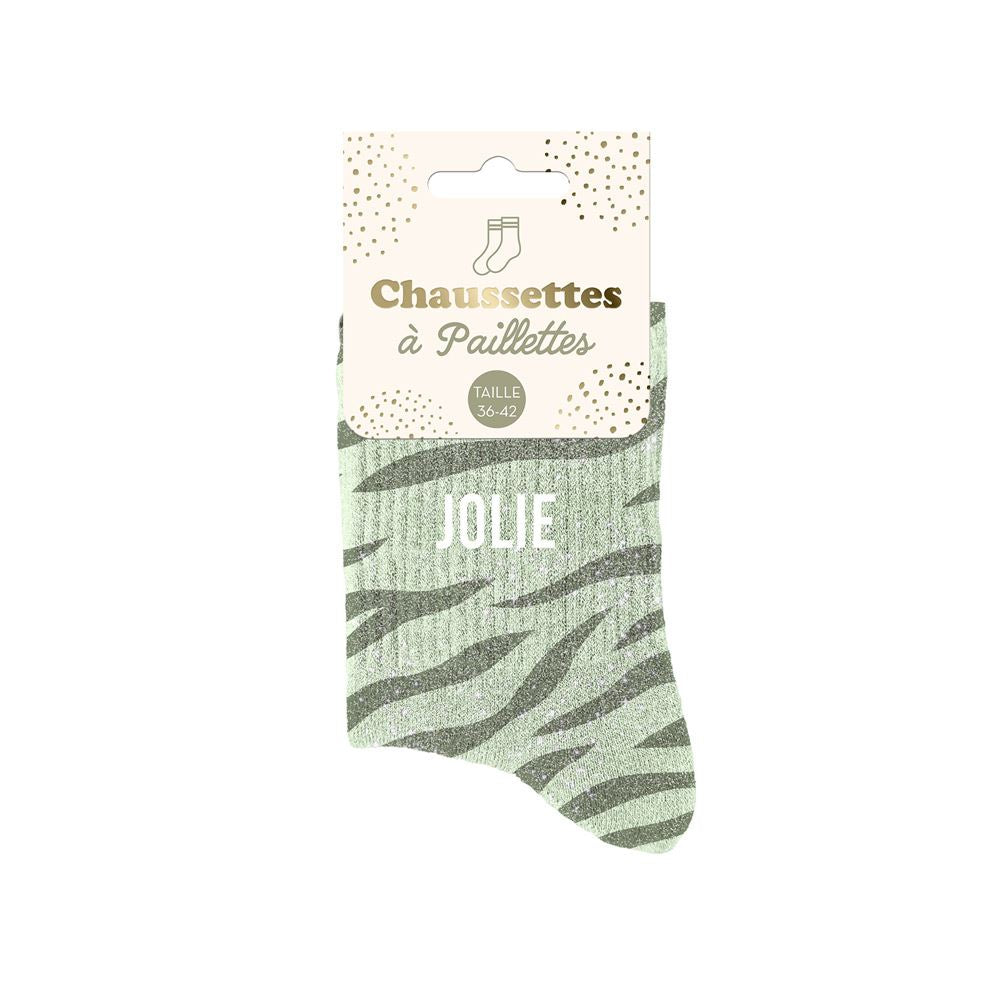 Chaussettes paillettes "jolie"