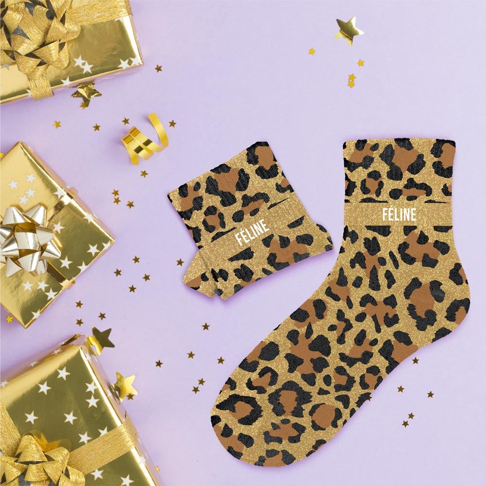 Chaussettes paillettes "FELINE"
