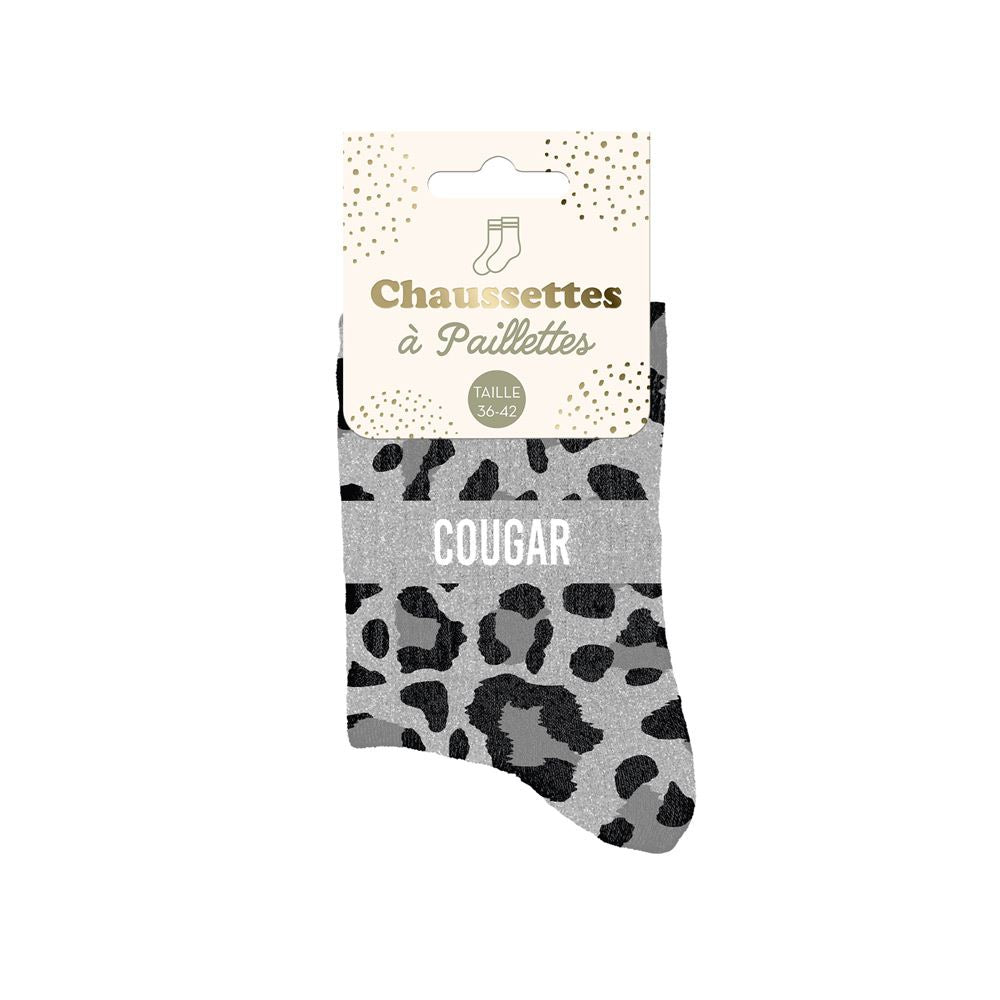 Chaussettes paillettes "cougar"