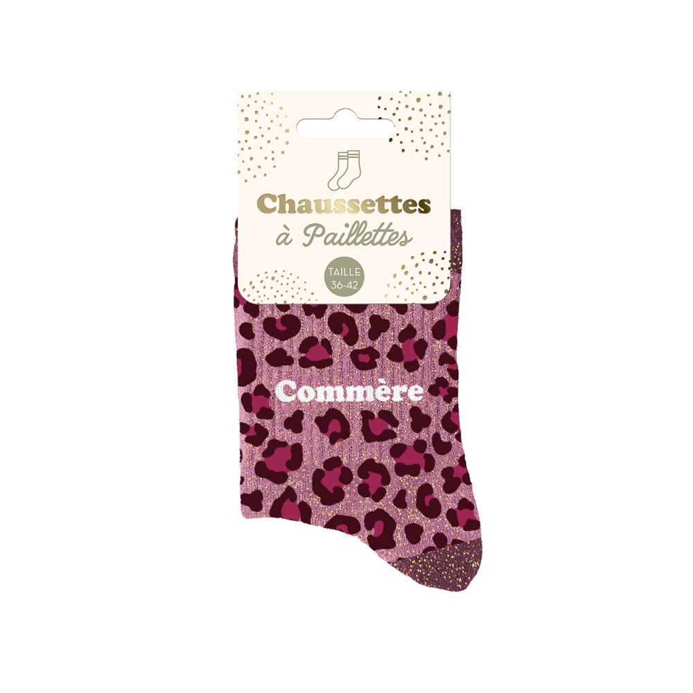 Chaussettes paillettes "Commère"