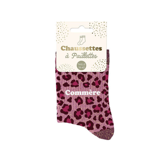 Chaussettes paillettes "Commère"