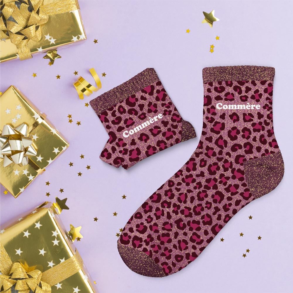 Chaussettes paillettes "Commère"