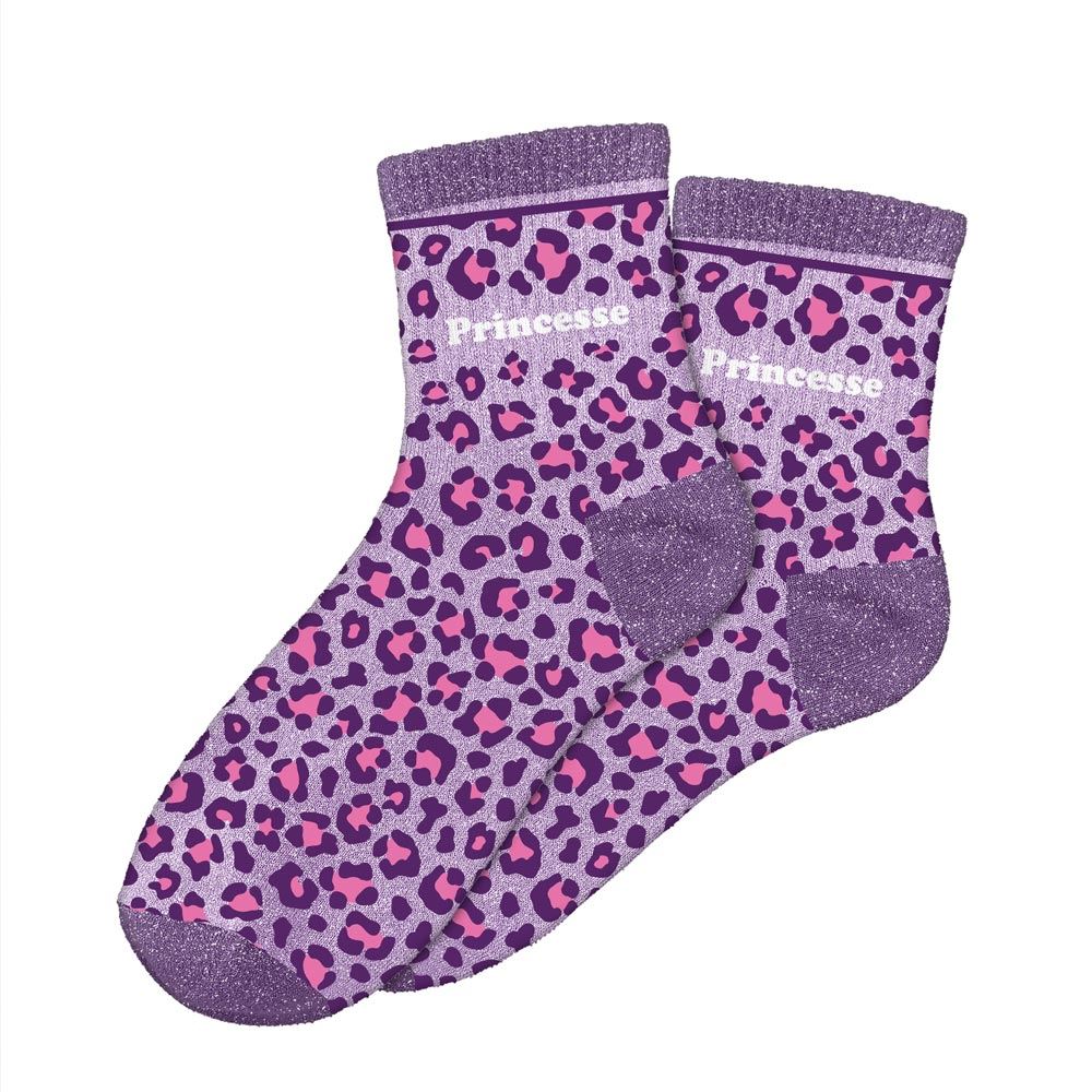 Chaussettes paillettes léopard "princesse"