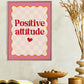 Toile tuftee " Positive attitude" - 30x40 cm