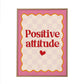Toile tuftee " Positive attitude" - 30x40 cm