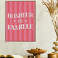 Toile tuftee " bonheur en famille" - 30x40 cm