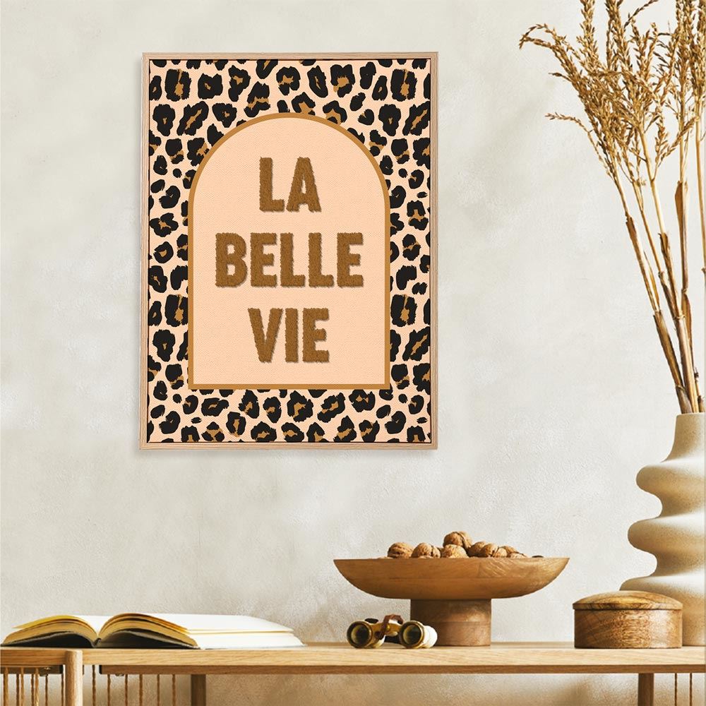 Toile Tuftee "la belle vie" - 30x40 cm