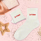 Chaussettes à paillettes "je t aime"