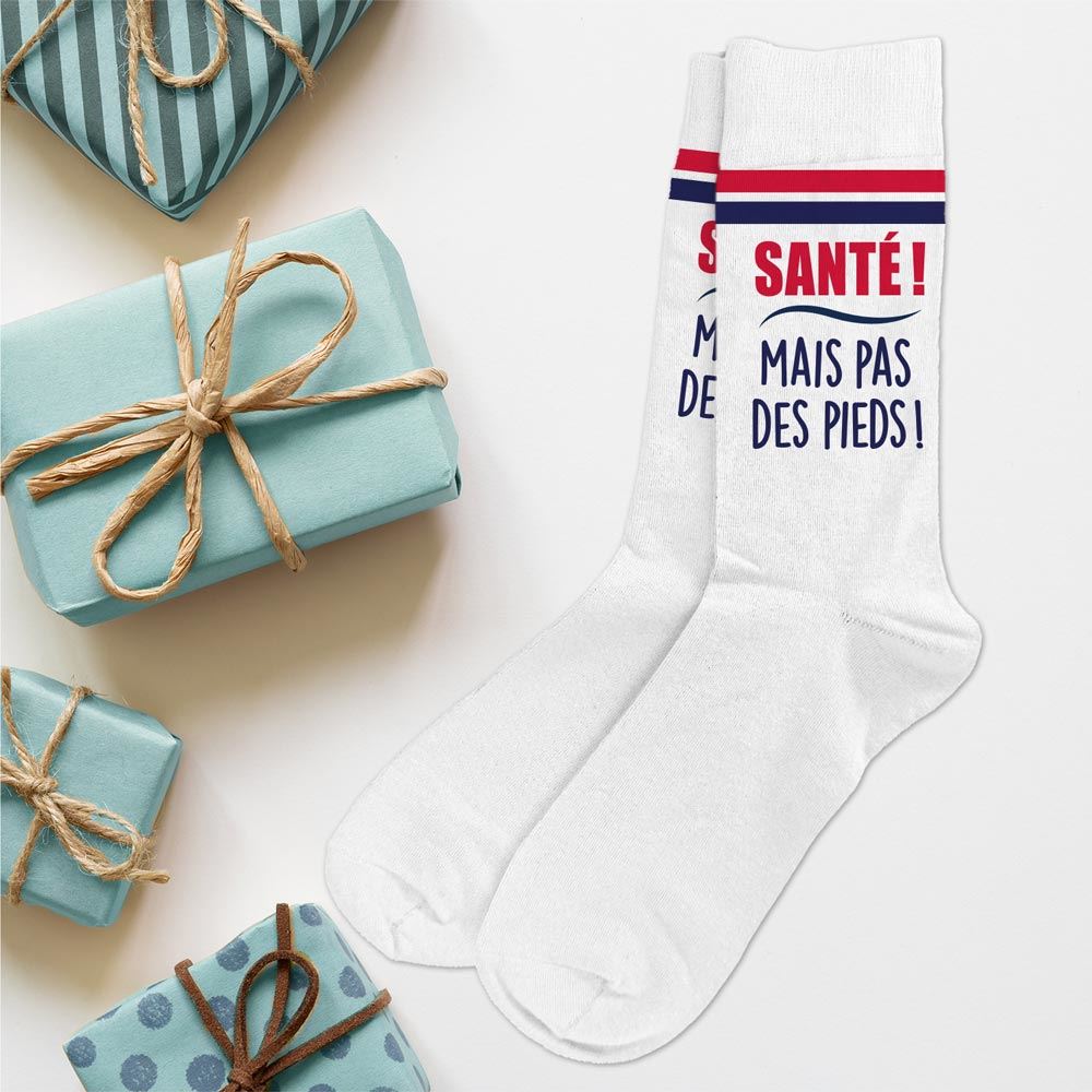 Chaussettes "Santé ! mais pas des pieds"